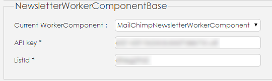 MailChimp mailing list subscription